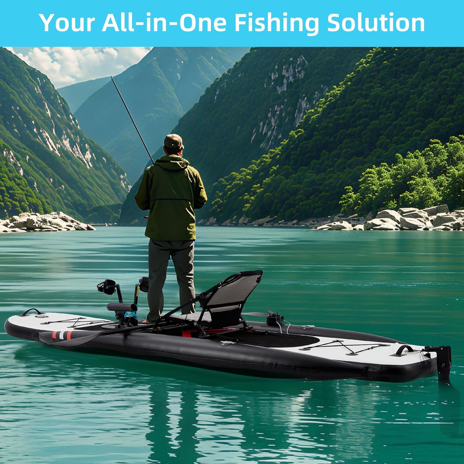 12ft Premium PVC Inflatable Fi - đánh giá và giá Fishing Kayak Inflatable