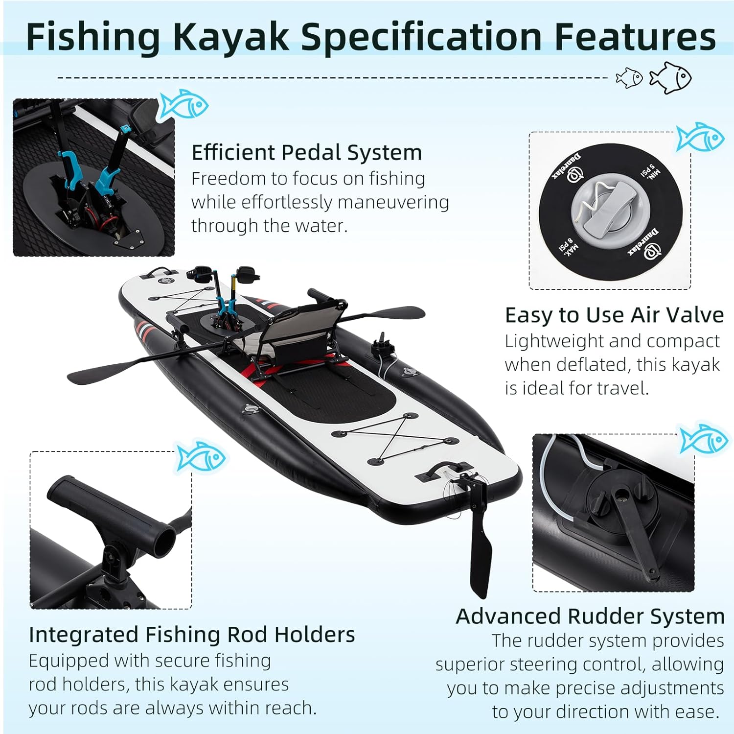 12ft Premium PVC Inflatable Fi - đánh giá và giá Fishing Kayak Inflatable