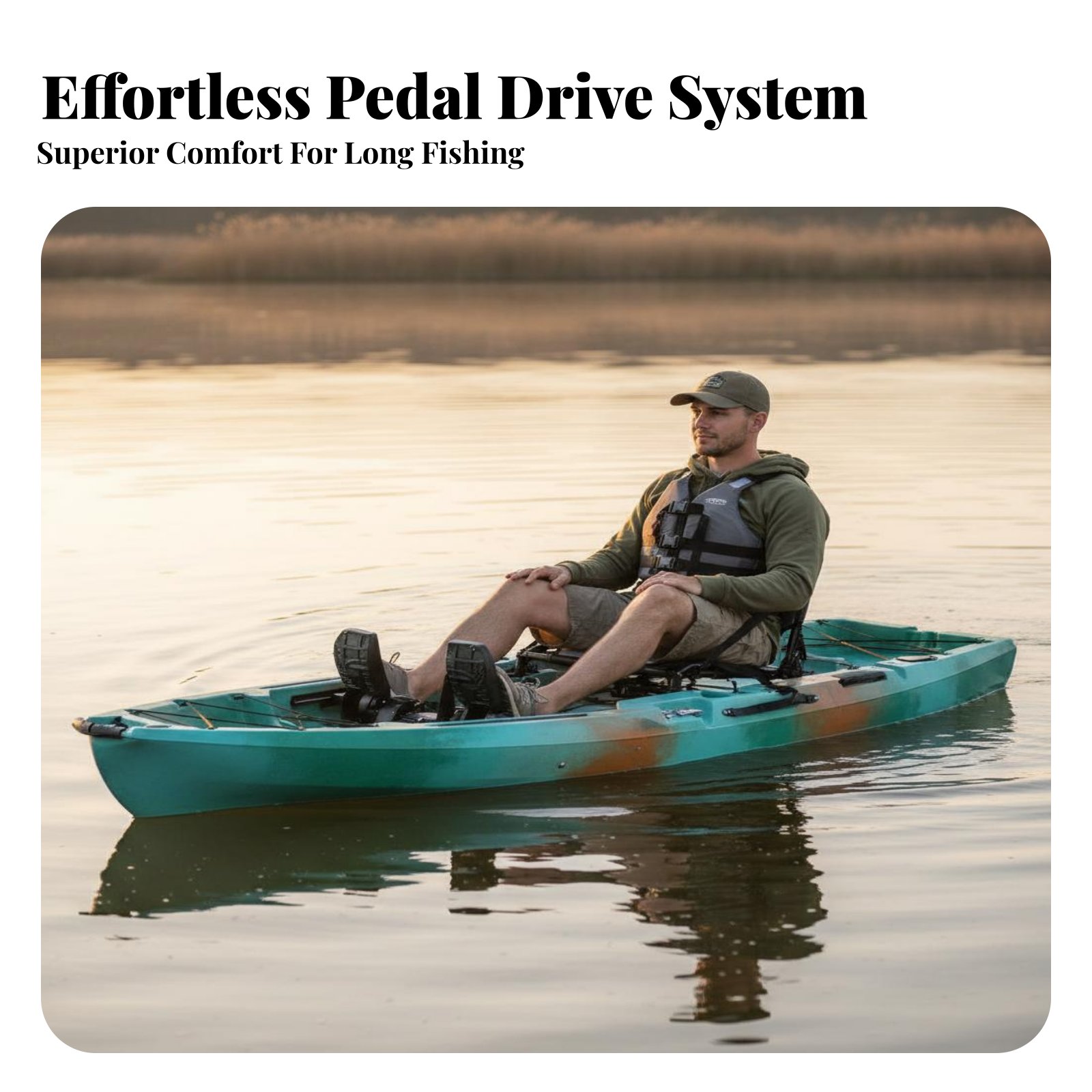 Pedal Drive Fishing Boat Folda - đánh giá và giá Fishing Kayak Sit On Top